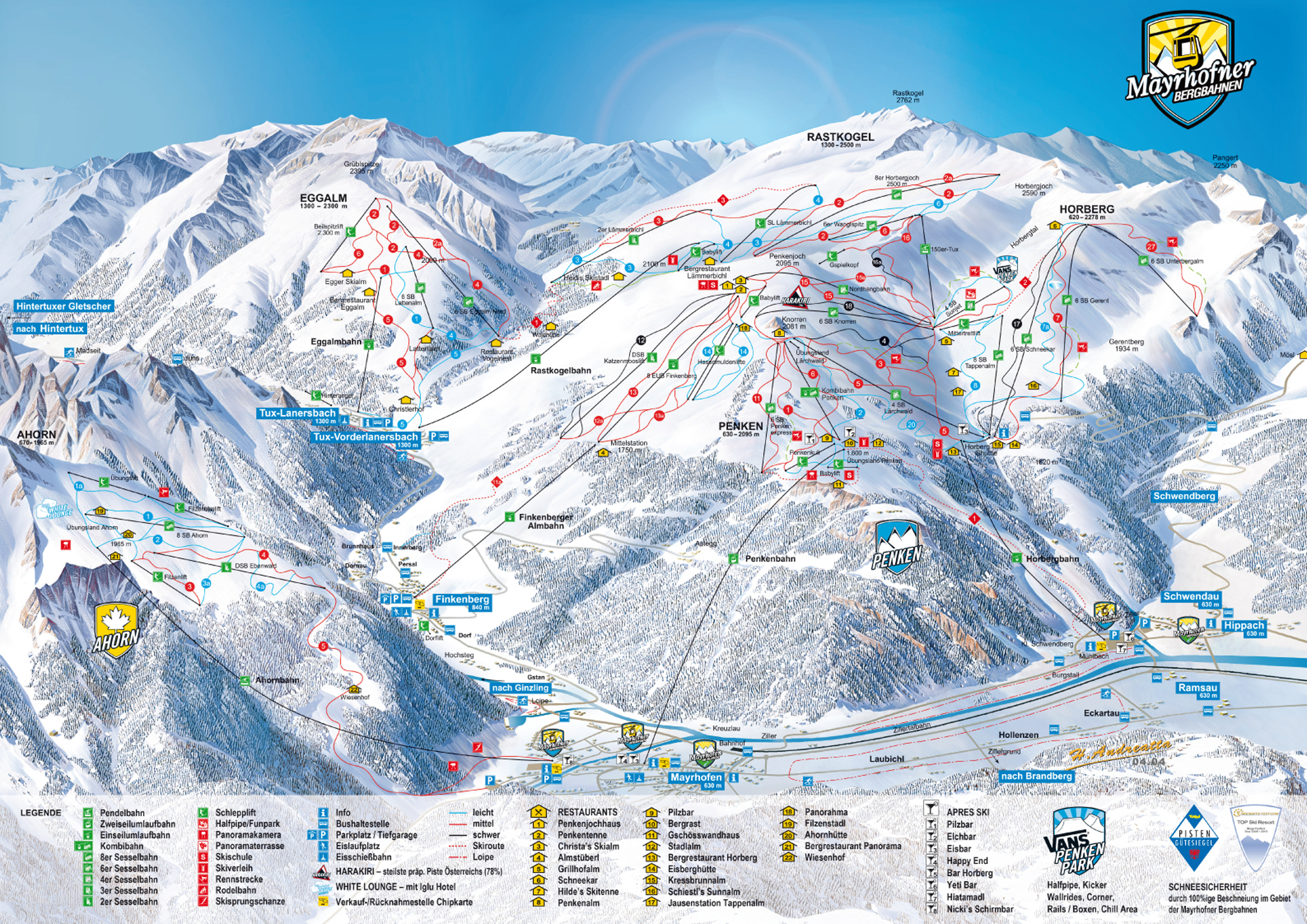 Горнолыжный курорт Mayrhofen – Penken/​Ahorn/​Rastkogel/​Eggalm