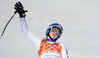 Елена Яковишина провела первую после травмы тренировку в скоростном спуске 
