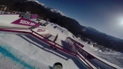 Мой проезд на олимпийской трассе Слоуп стайла  2014.Olimpic Slope style corse gopro 2014