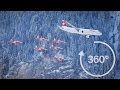 SWISS A321 and Patrouille Suisse in 360° at the Lauberhorn race 2016