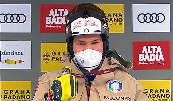 Алекс Винатцер лидировал на первой трассе слалома в Альта Бадиа, Хорошилов не финишировал