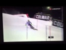 Dron falls behind Marcel Hirscher and nearly hits him