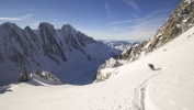 Skiing the Col d'Argentière, Chamonix