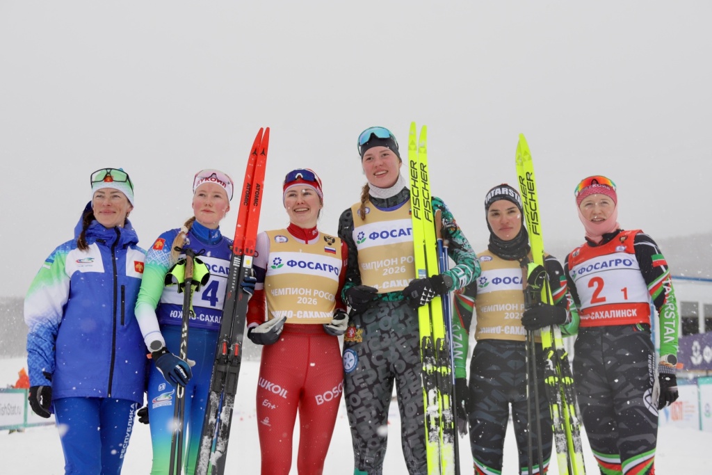 Победители командного спринта классическим стилем на чемпионате России 3 марта