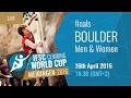 (LIVE) IFSC Climbing World Cup Meiringen 2016 - Bouldering - Finals - Men/Women