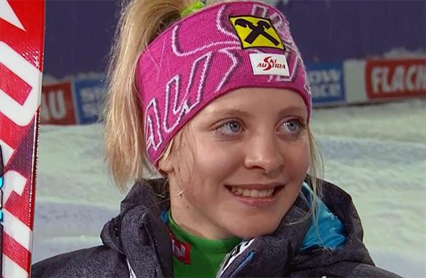 Катарина Галльхубер - победительница  немецкого этапа Кубка Европы в слаломе