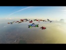 GoPro: 61 Wingsuiters Fly Together – A World Record