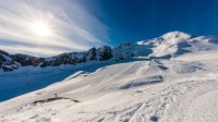 Женская горнолыжная сборная Германии тренируется на леднике 