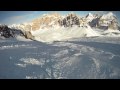 Lagazuoi (Dolomites)  - ski-run to Armentarola, most beautiful slope! (filmed on GoPro HD Hero)