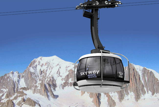 Новая канатная дорога Skyway Monte Bianco в Курмайоре