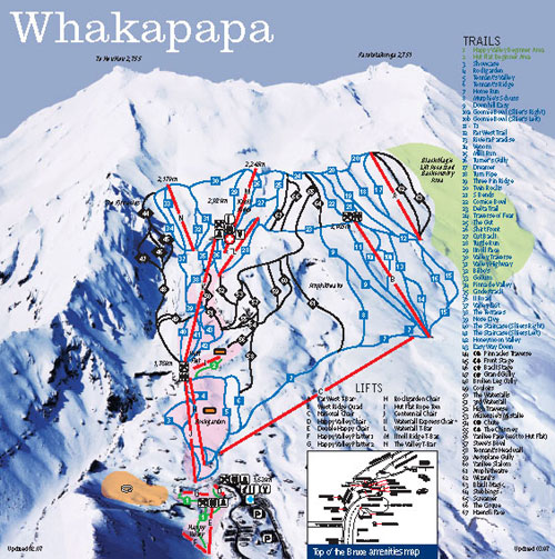 Трассы Уакапапа (Whakapapa)