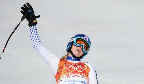 Елена Яковишина провела первую после травмы тренировку в скоростном спуске