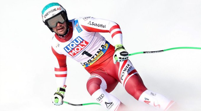 Крихмайр - чемпион мира в скоростном спуске, Сандер - 2-й, Фойц - 3-й