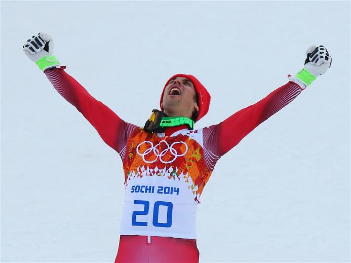 Сандро Вилетта - олимпийский чемпион в суперкомбинации