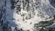 Skiing the Vallençant Couloir, Bec Rouge, Chamonix, France