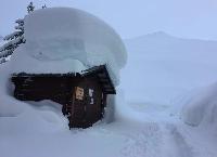 Высота снежной базы в Альпах - 7 метров