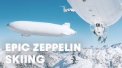 First Ever Zeppelin Ski Drop
